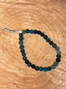 Bracelet pierre œil de dragon bleu T1
