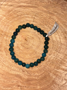 Bracelet pierre apatite bleue T1