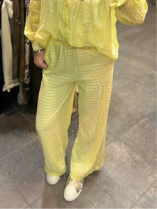 Pantalon vichy jaune