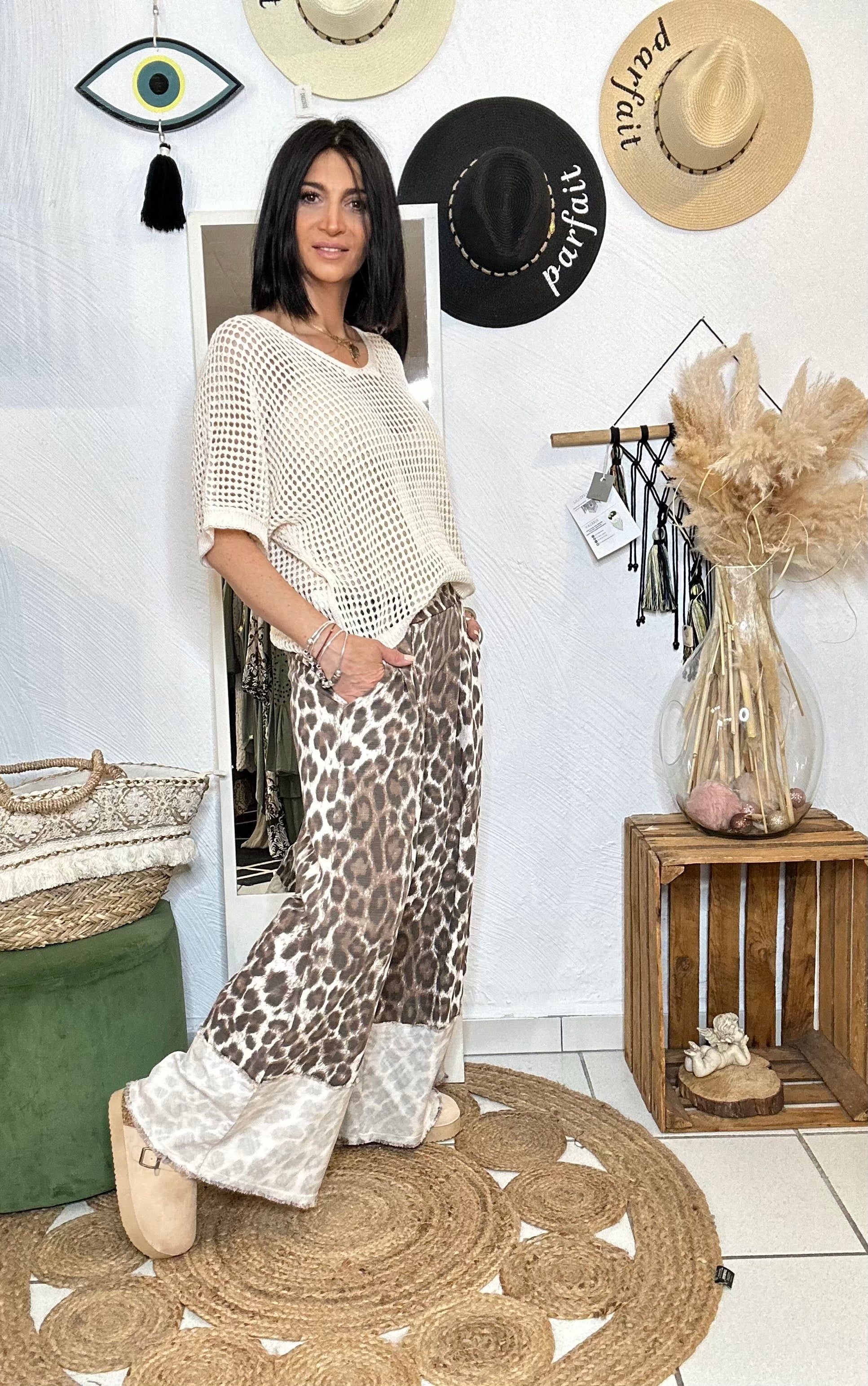 Pantalon léopard Goyia 