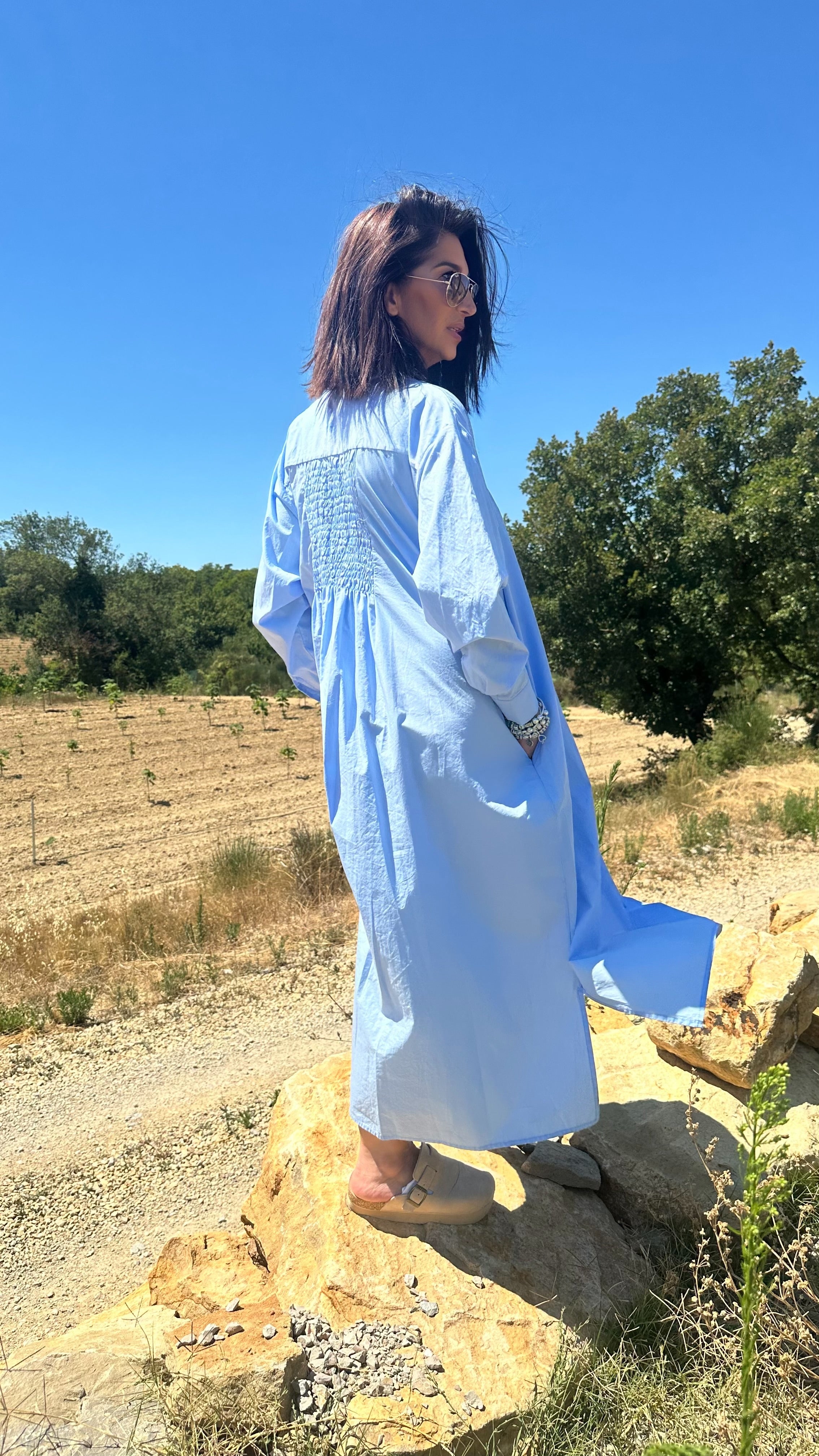 Robe, longue bleue, Banditas, France, Marseille, La Boutique 83470 power