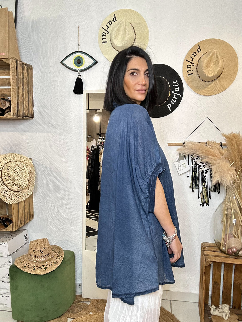 Blouse LAURINE blouse bleu marine 