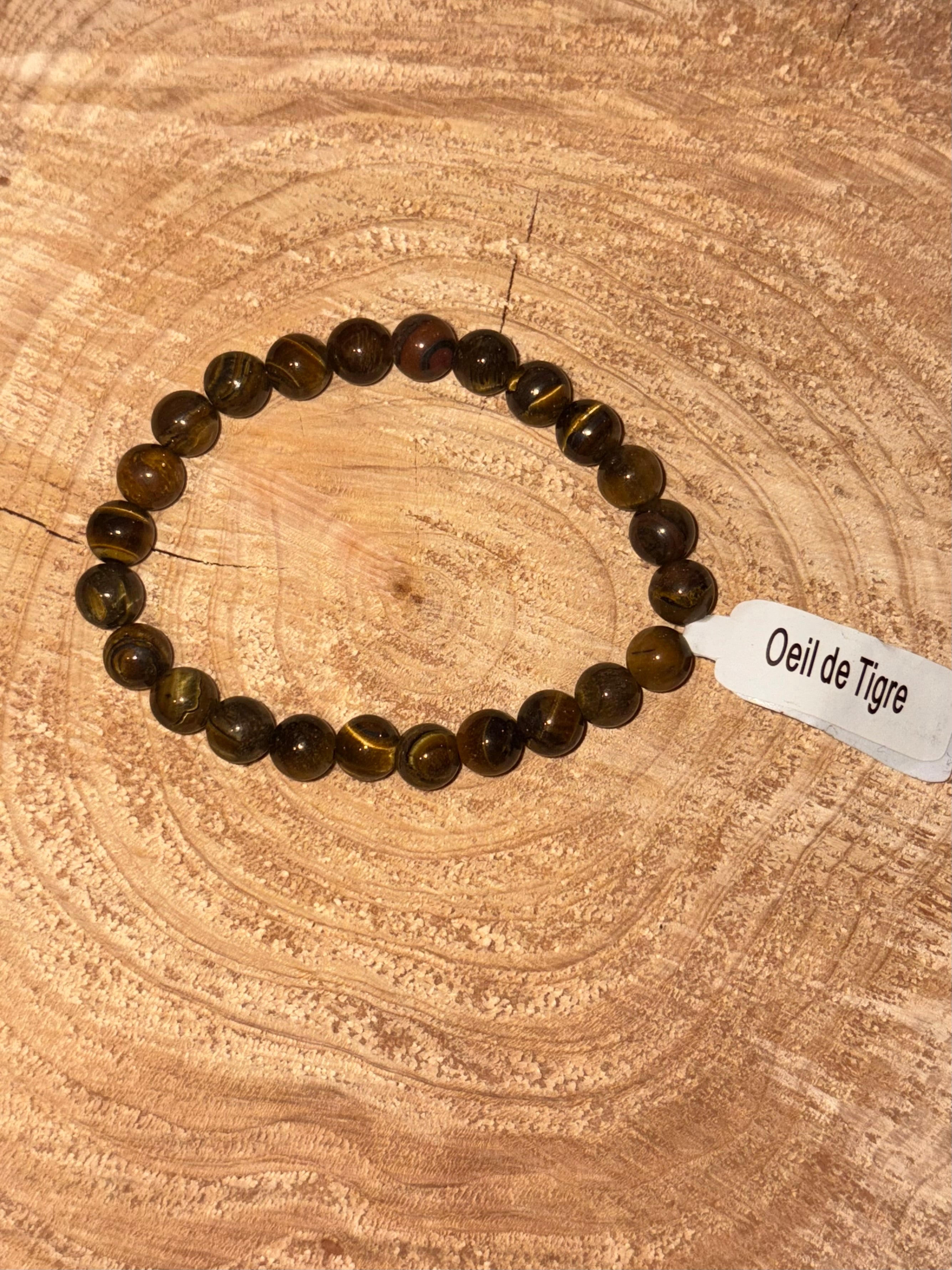 Bracelet pierre œil de tigre T1