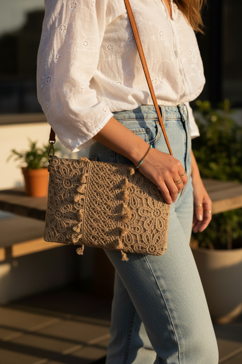 Pochette brodé LINE – La Boutique 83470