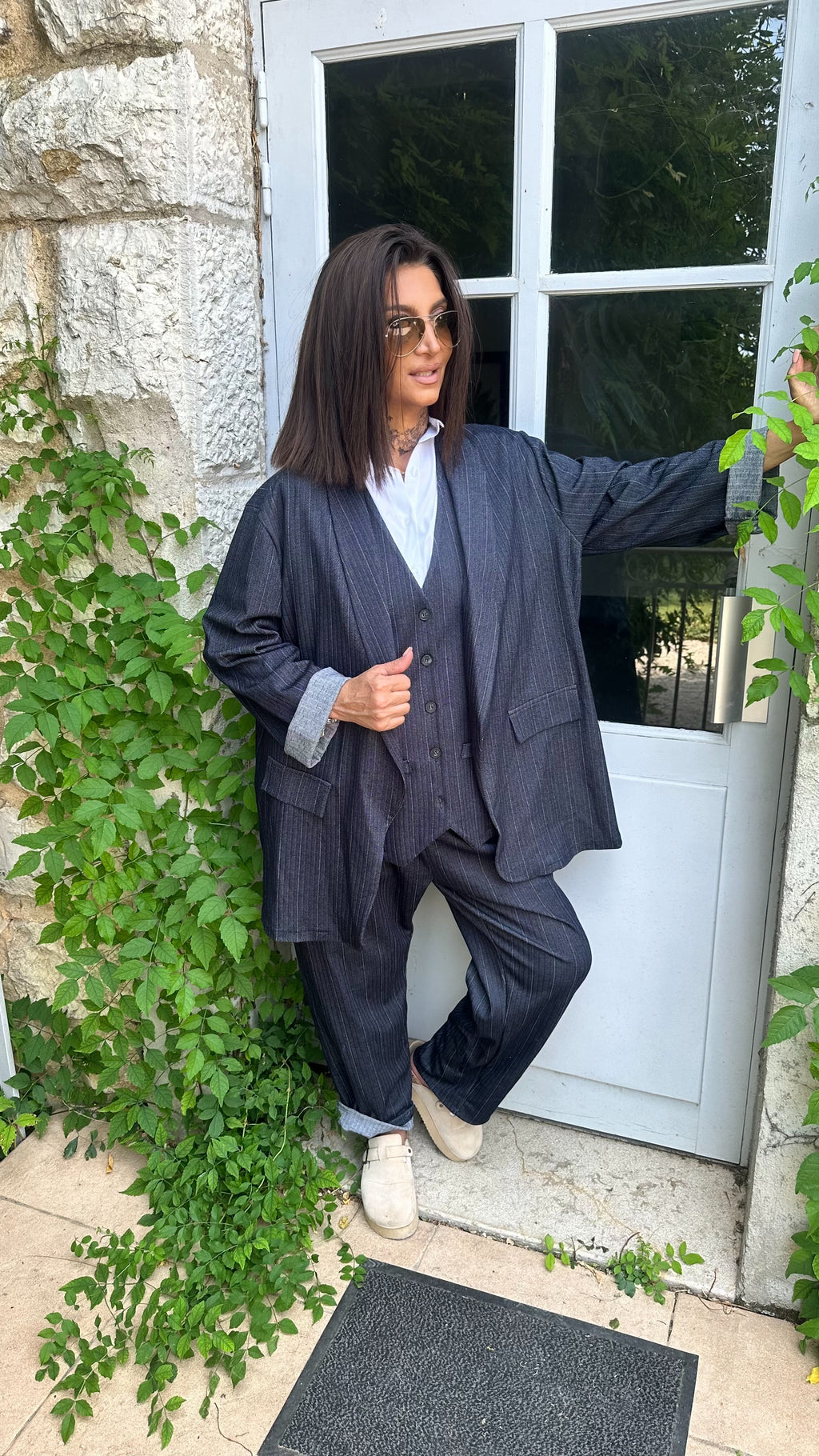 Blazer Femme, bleu marine, grande taille nouvelle, collection La Boutique 83470