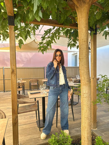 Jean à paillettes, jambes, larges, tendance nouvelle collection La Boutique 83470 power