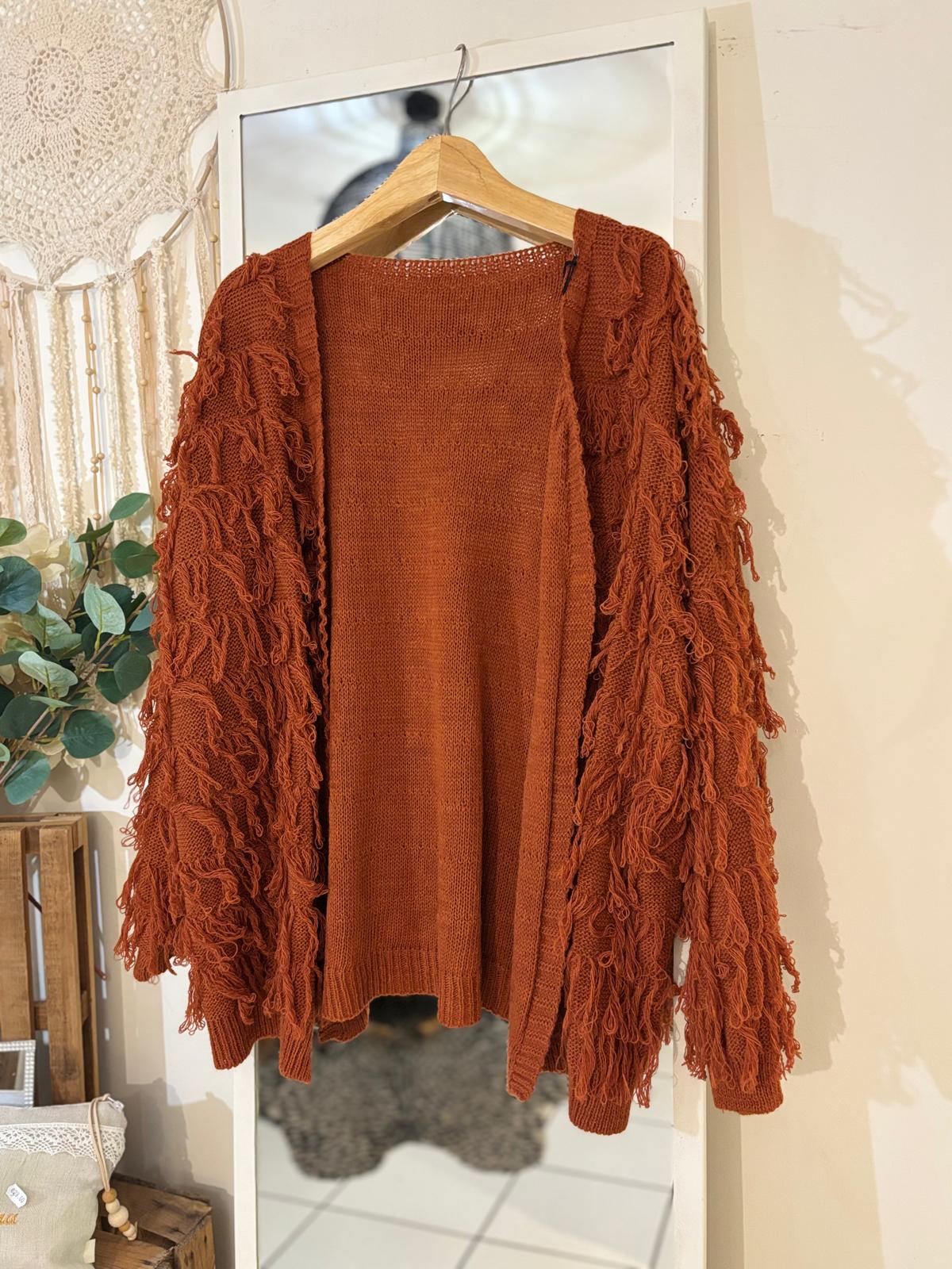 Gilet terracotta, nouvelle, tendance bohème chic, Intemporel, petite et grande taille toute génération, la Boutique 83470, 70