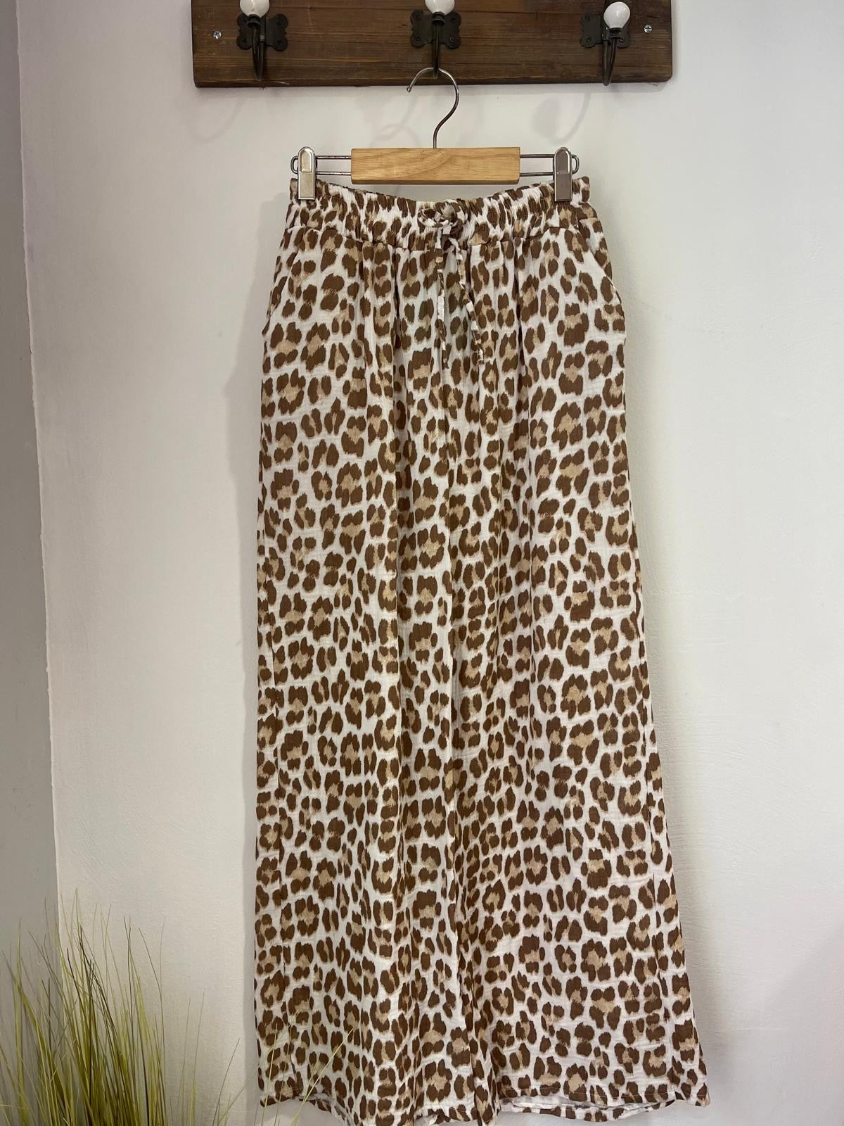 Pantalon BONI pantalon léopard Pantalon large