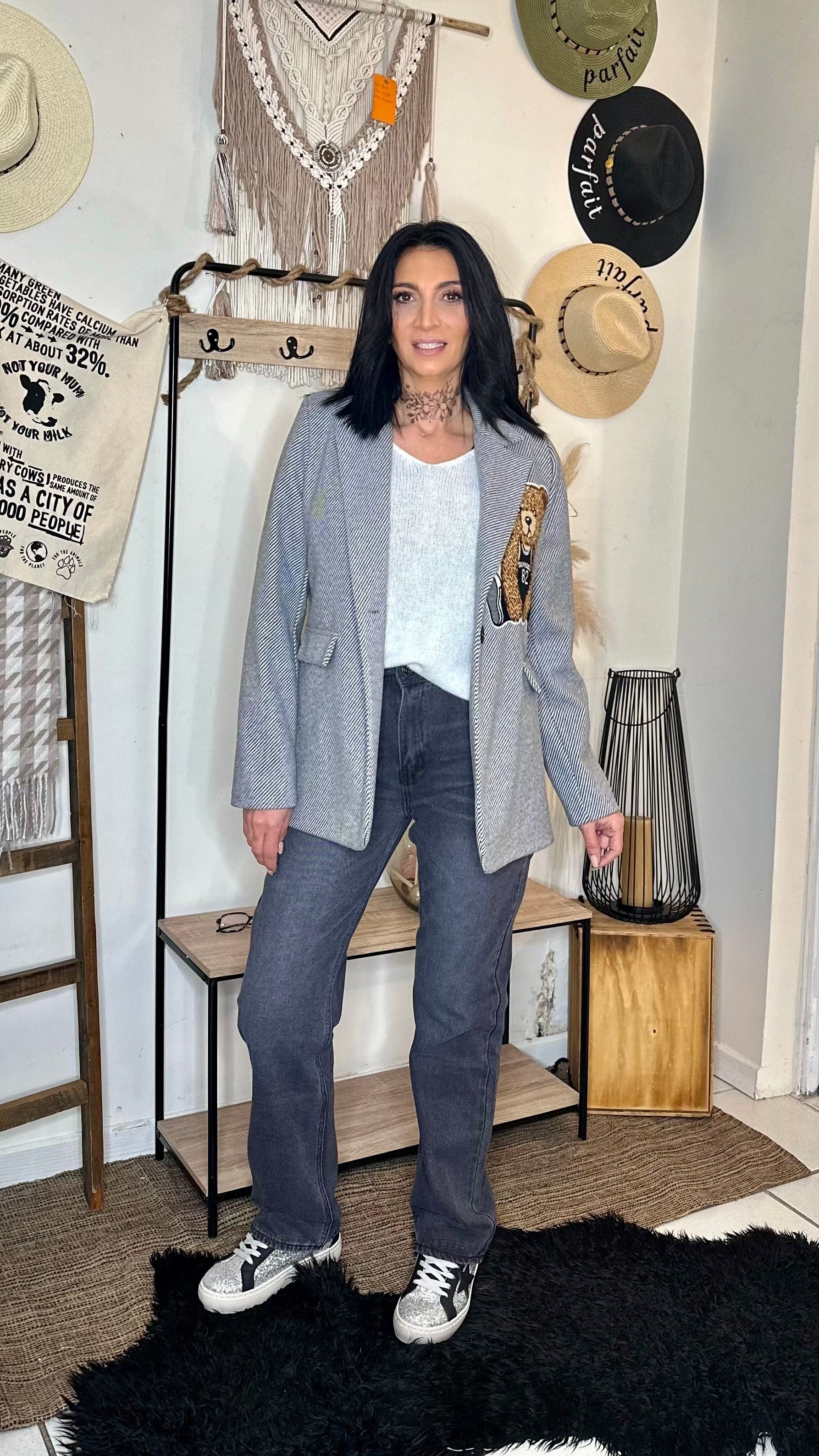 La Boutique 83470 Blazer TU 36 au 44 / Gris Blazer NORA Blazer NORA