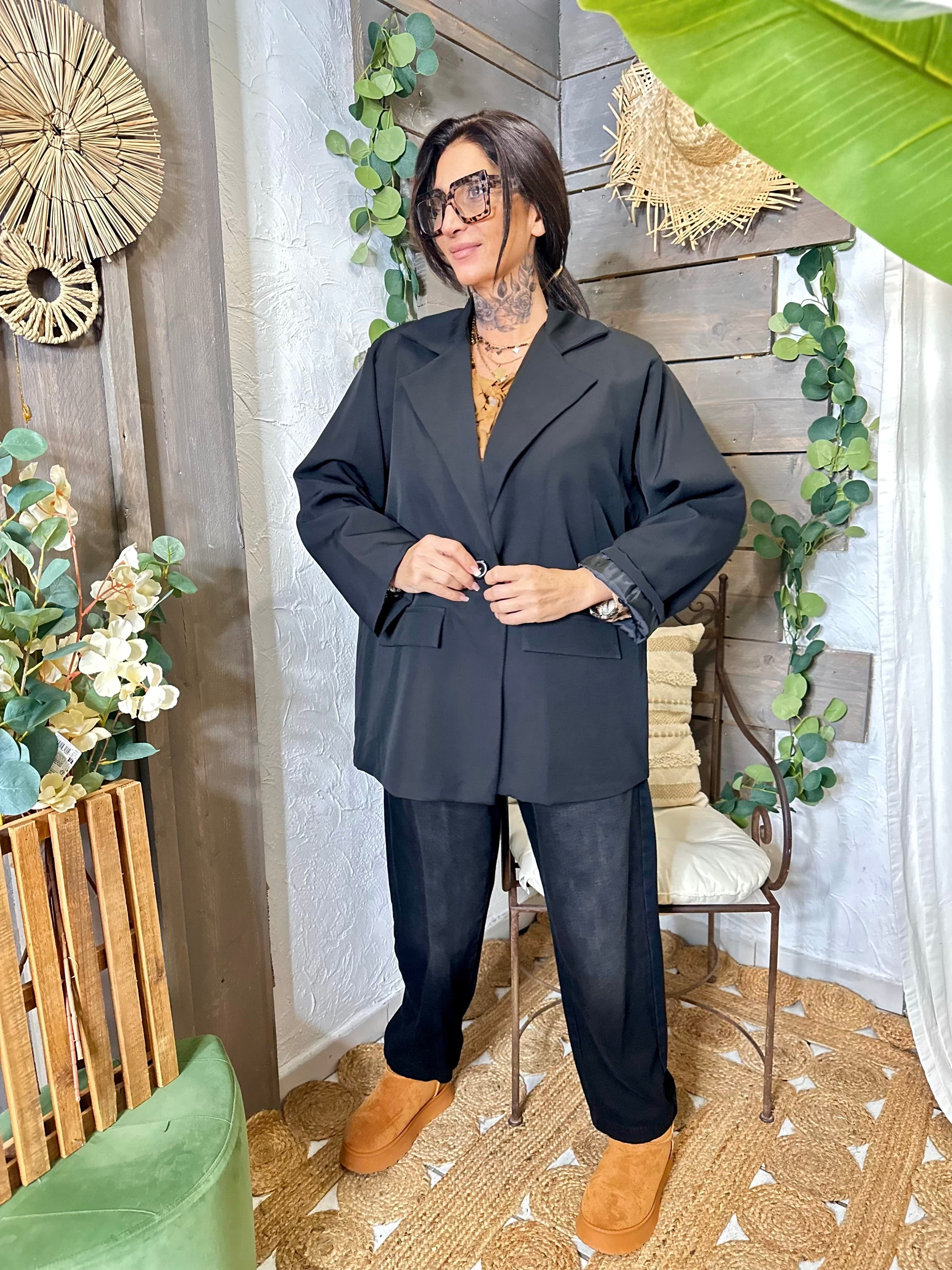 La Boutique 83470 Blazer Tu du 38 au 48 / Noir Blazer CLEMENT Blazer CLEMENT