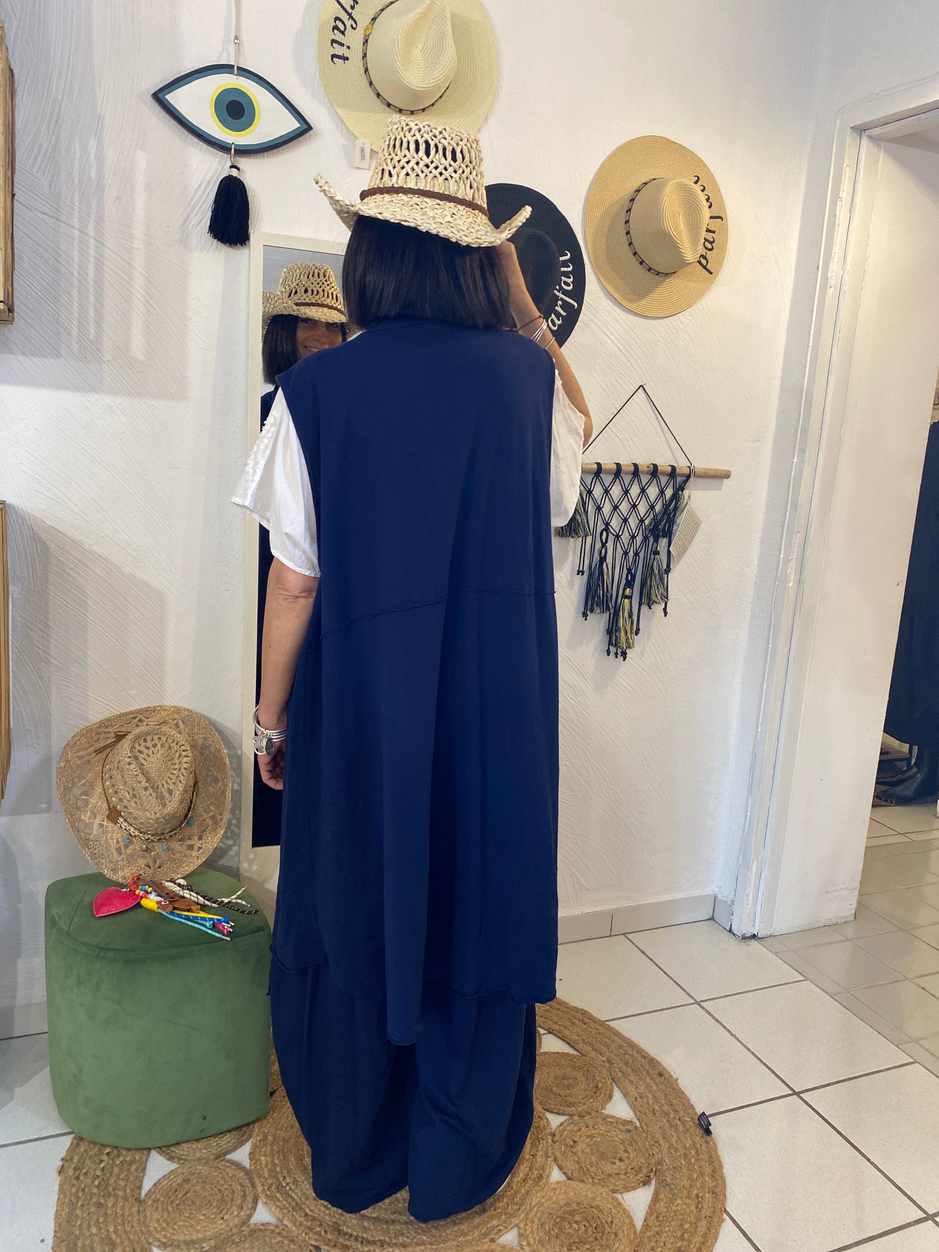 La Boutique 83470 Ensembles de vêtements pour femme Bleu marine / Du 38 au 50 Gilet MÉLANIE Gilet MÉLANIE