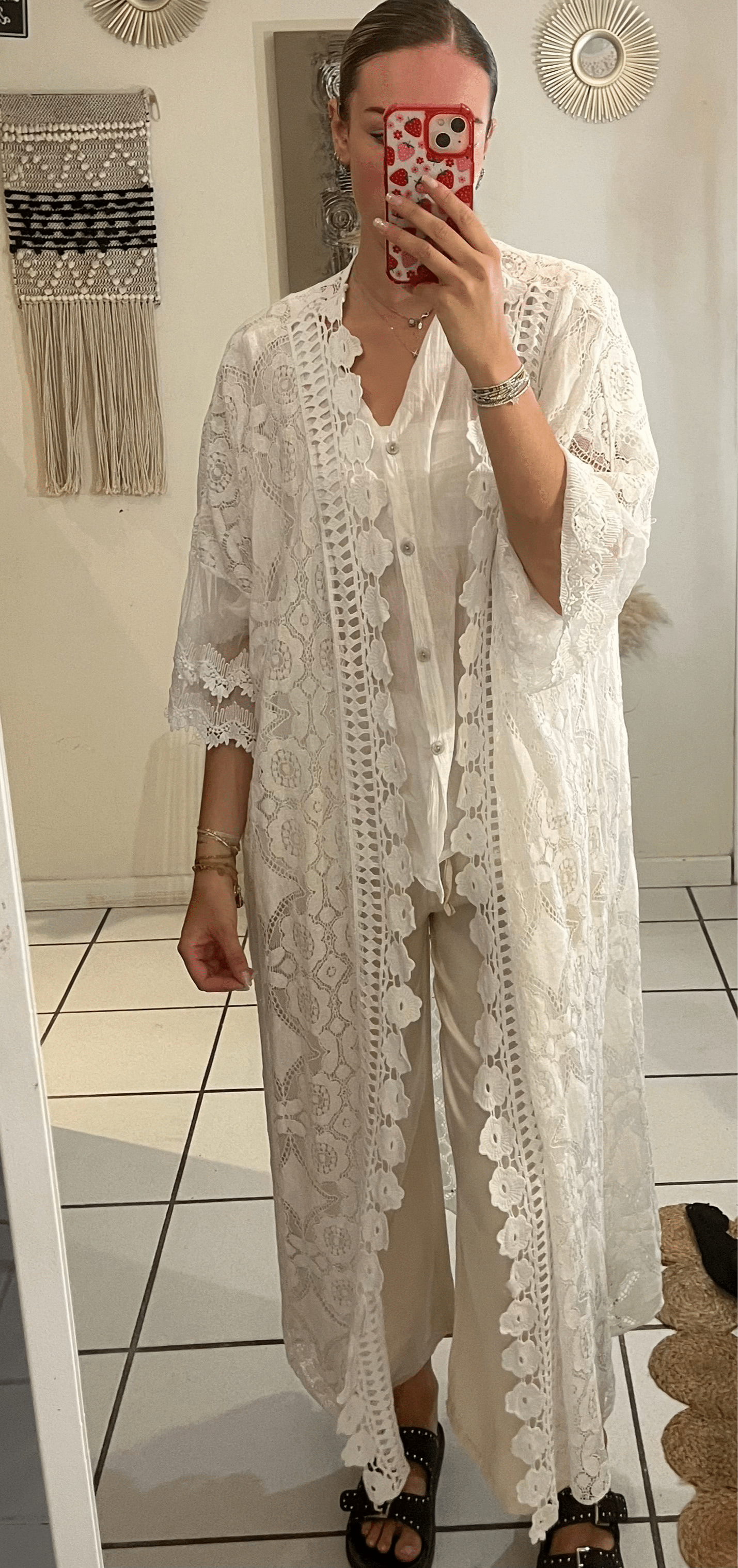 La Boutique 83470 Gilet long femme Kimono MIMOSA