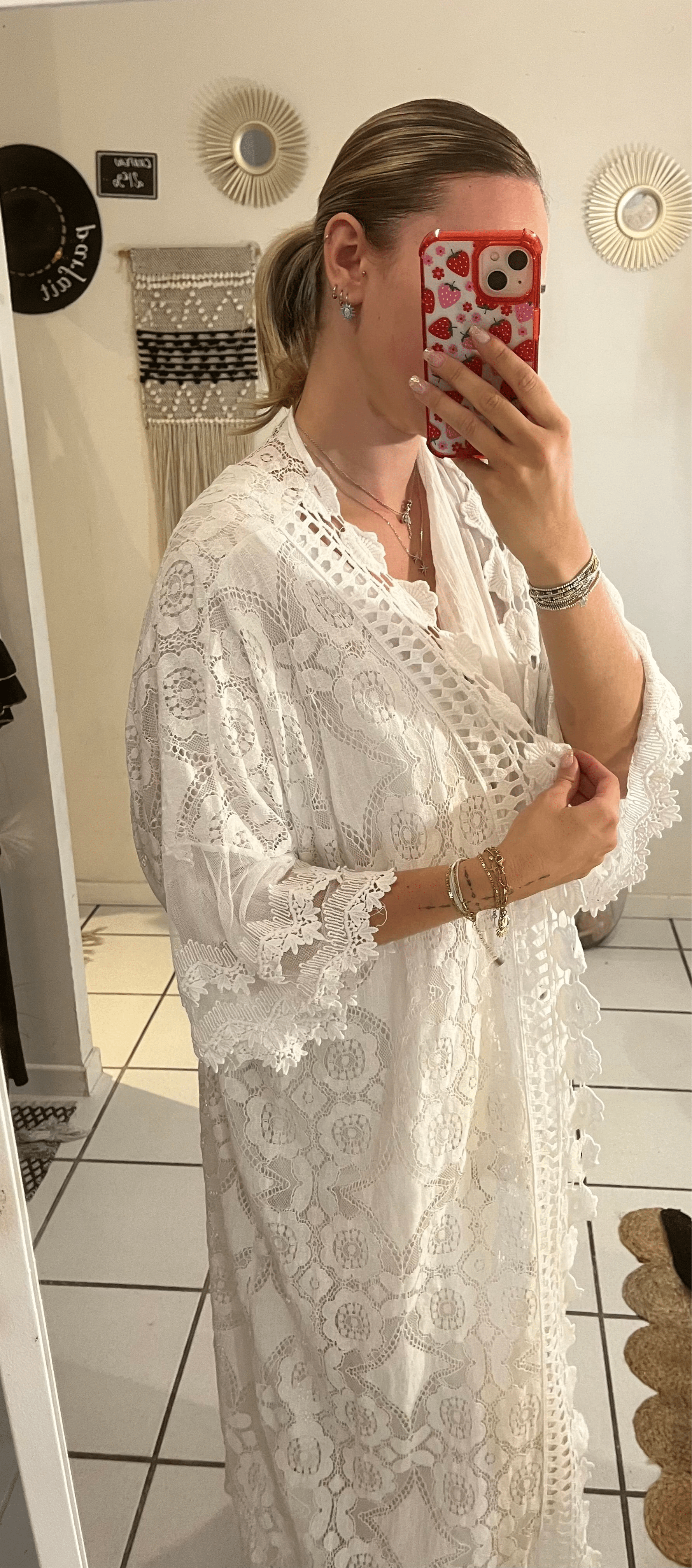 La Boutique 83470 Gilet long femme Kimono MIMOSA