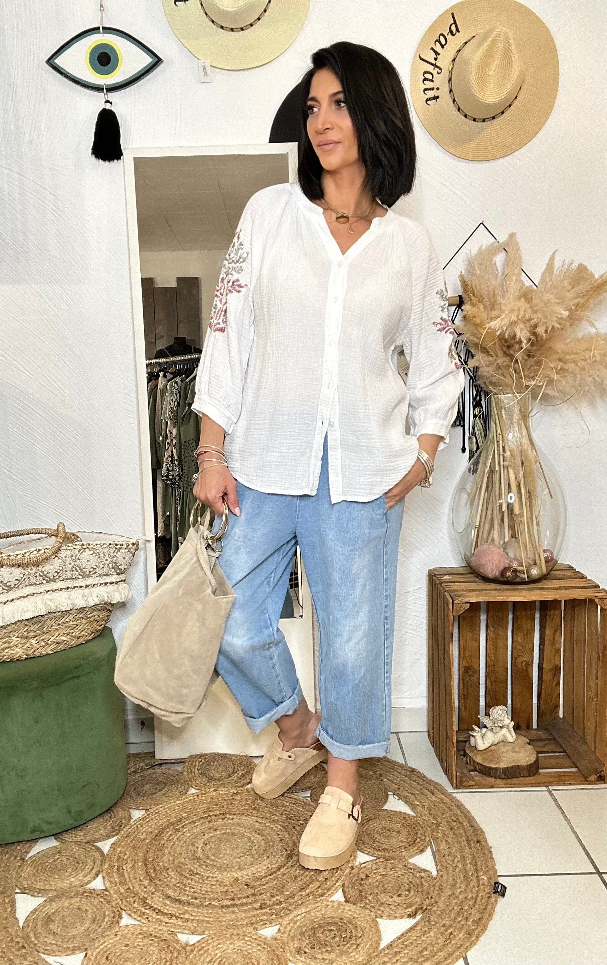 La Boutique 83470 Haut femme Blanc / TU du 36 au 44 Chemise EVE Chemise EVE