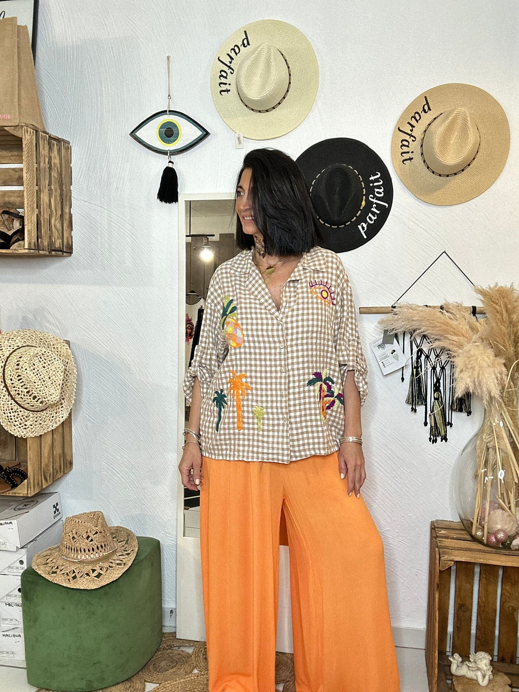 La Boutique 83470 Haut femme Camel / Tu du 34 au 42 Chemise NOELA Chemise NOELA