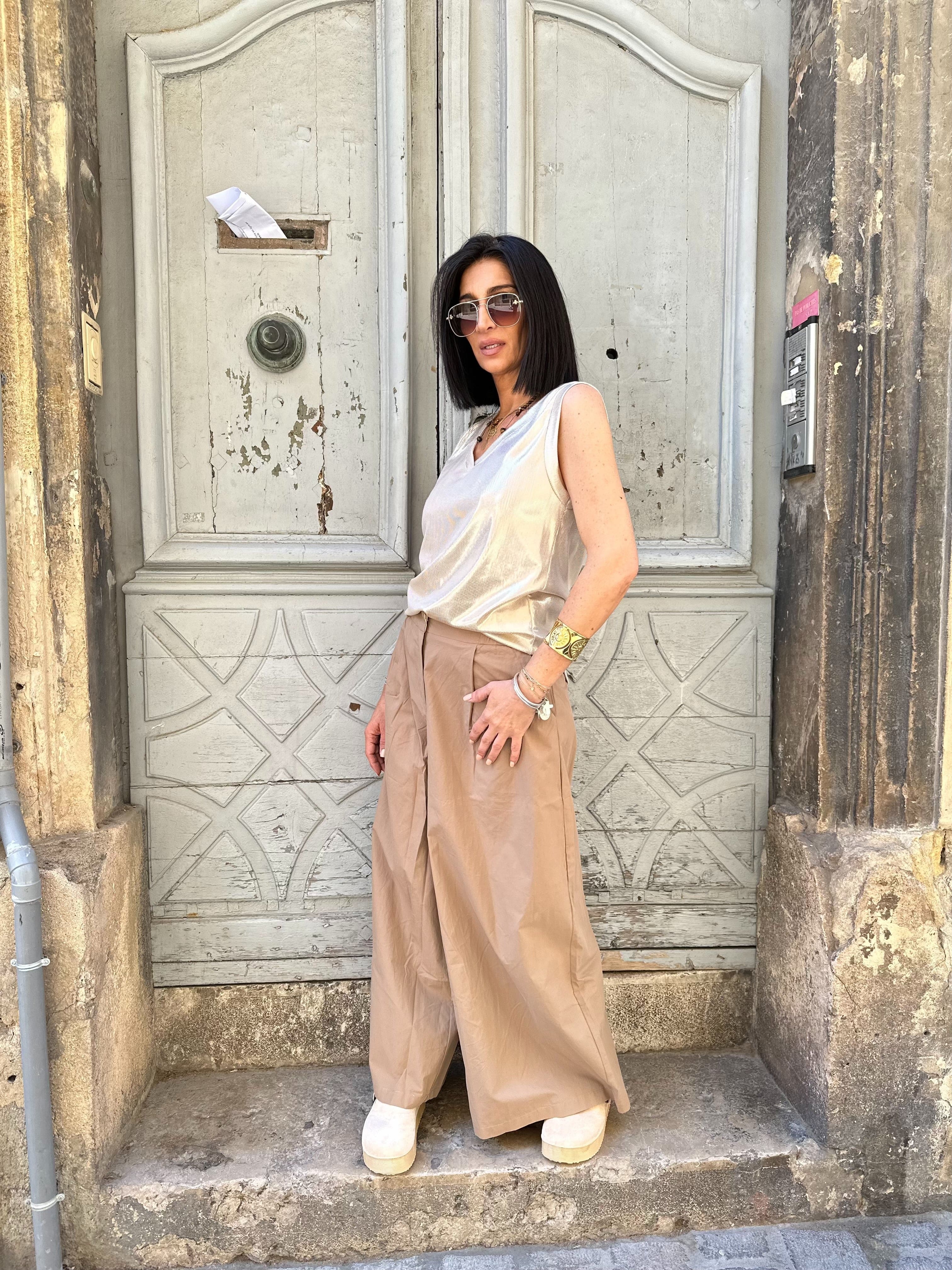 La Boutique 83470 Haut femme TU 36 au 46 / Beige Débardeur KALY Débardeur KALY