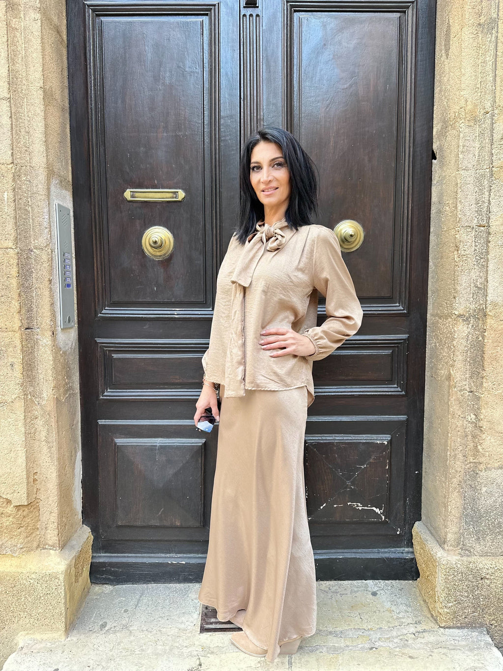 La Boutique 83470 Jupe longue Taille unique / Or Jupe ELORA Jupe ELORA