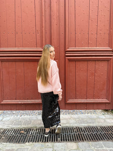 La Boutique 83470 Jupe longue TU 36 au 42 / Noir Jupe ROSE Jupe ROSE