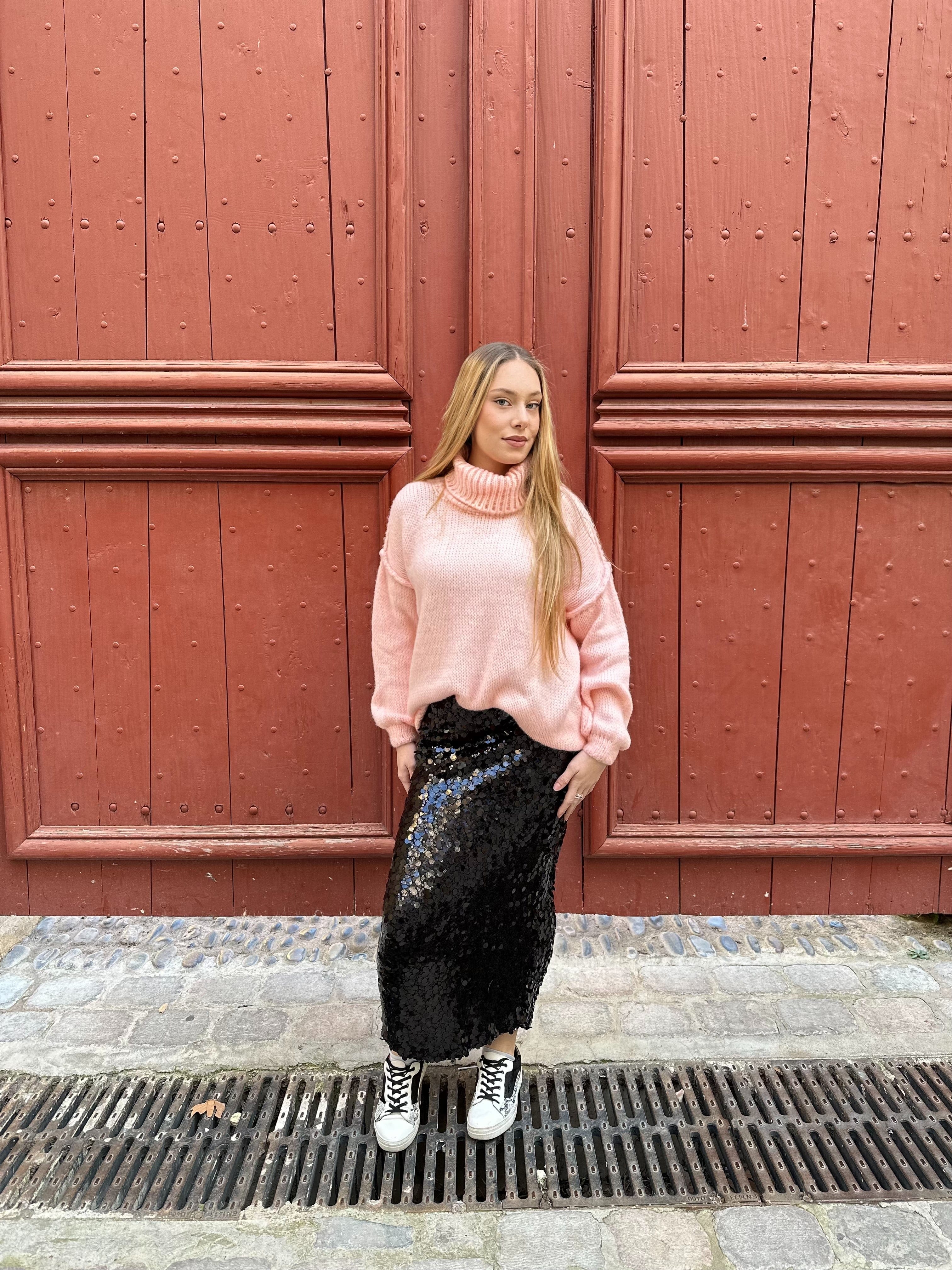 La Boutique 83470 Jupe longue TU 36 au 42 / Noir Jupe ROSE Jupe ROSE