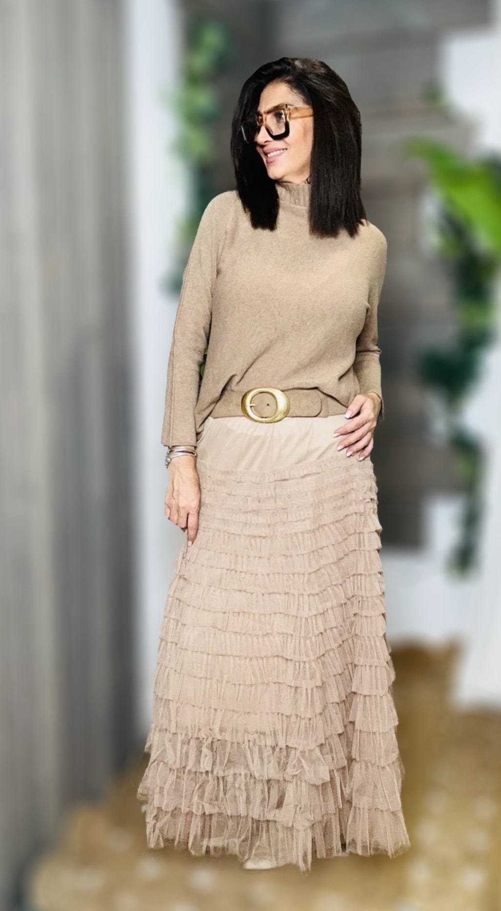 La Boutique 83470 Jupe longue Tu du 36 au 42 / Beige Jupe HORTENSE Jupe HORTENSE