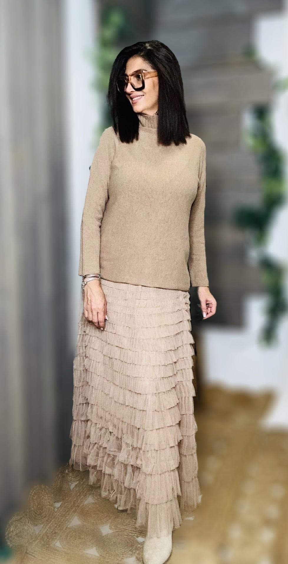 La Boutique 83470 Jupe longue Tu du 36 au 42 / Beige Jupe HORTENSE Jupe HORTENSE