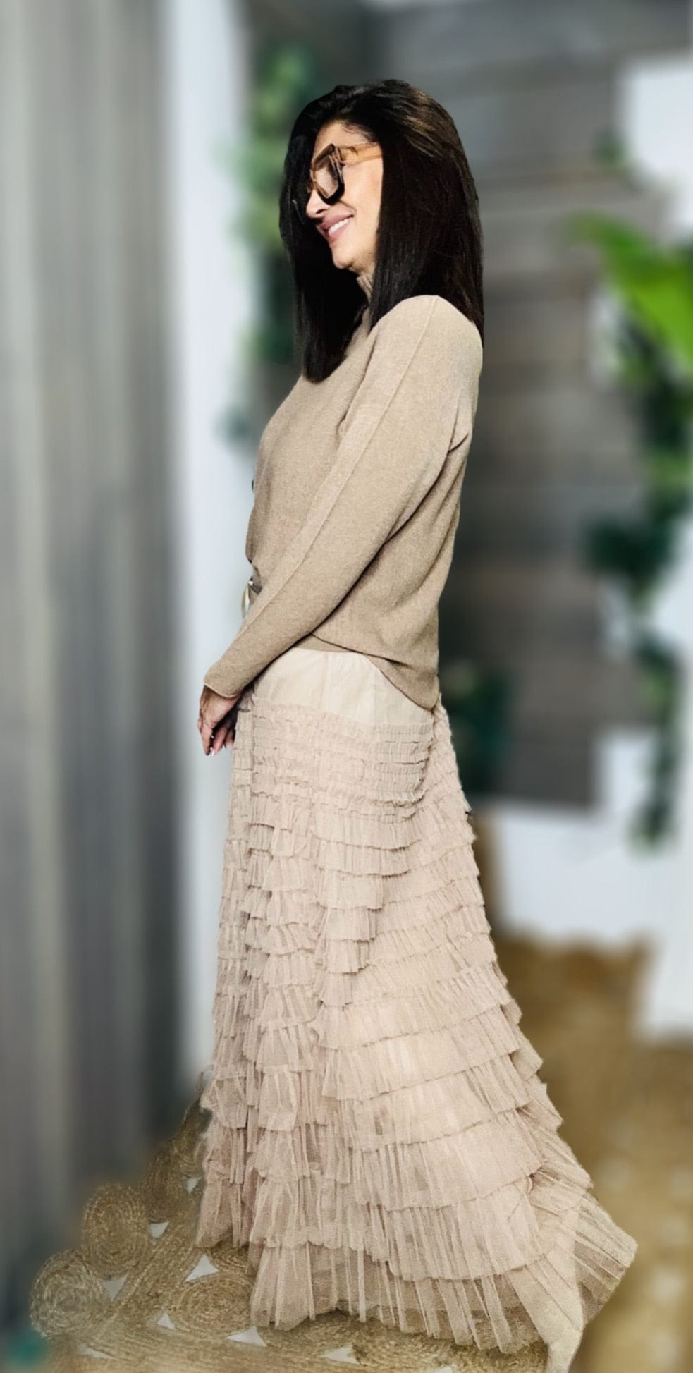 La Boutique 83470 Jupe longue Tu du 36 au 42 / Beige Jupe HORTENSE Jupe HORTENSE