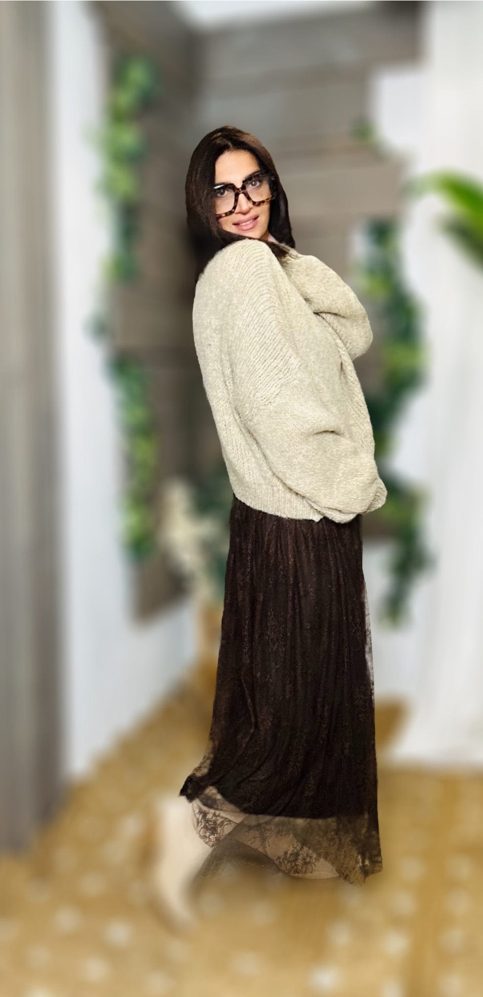 La Boutique 83470 Jupe longue Tu du 36 au 42 / Chocolat Jupe THAIS Jupe THAIS