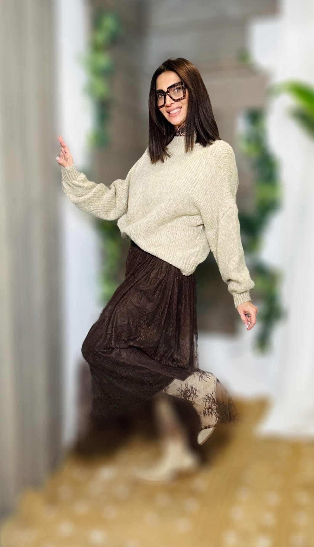 La Boutique 83470 Jupe longue Tu du 36 au 42 / Chocolat Jupe THAIS Jupe THAIS