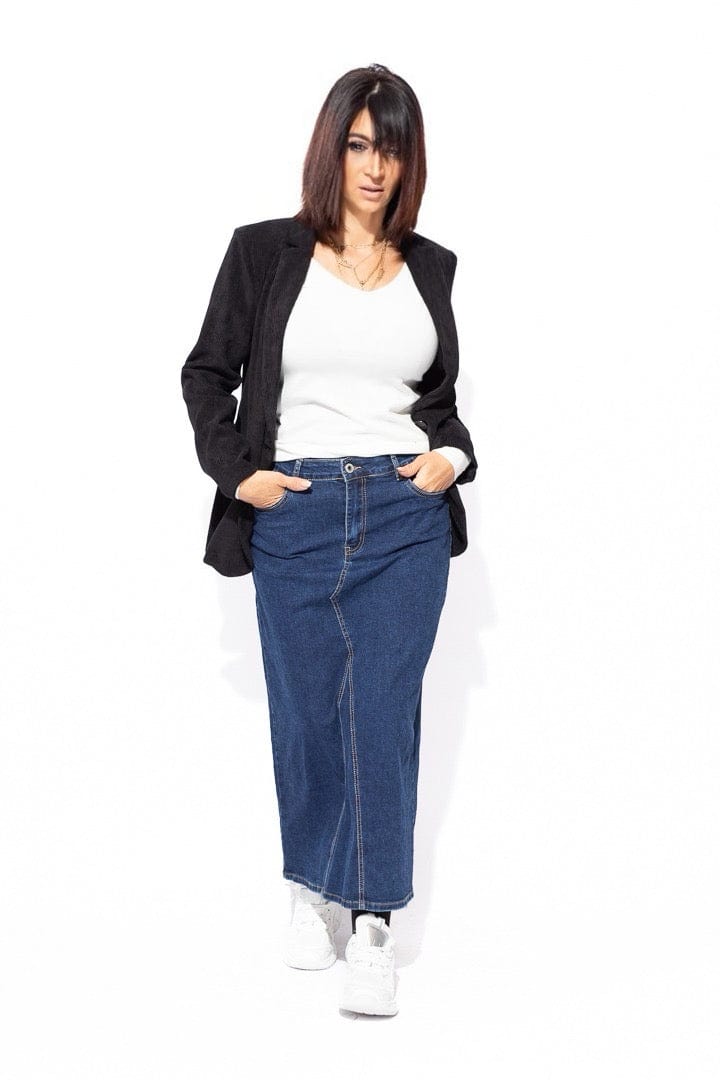 La Boutique 83470 Jupes en jeans longue femme Jupe longue MARINA