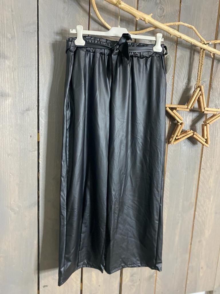 La Boutique 83470 Pantalon jeans huilé pour femme TU / Noir Pantalon CRIS
