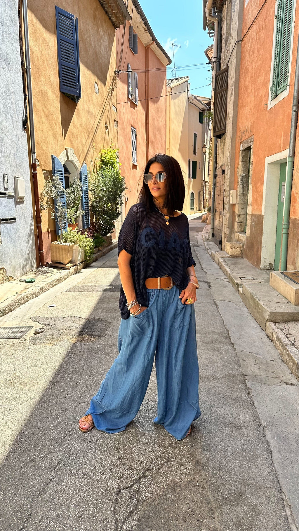 La Boutique 83470 Pull femme over size Haut NATACHA Haut NATACHA