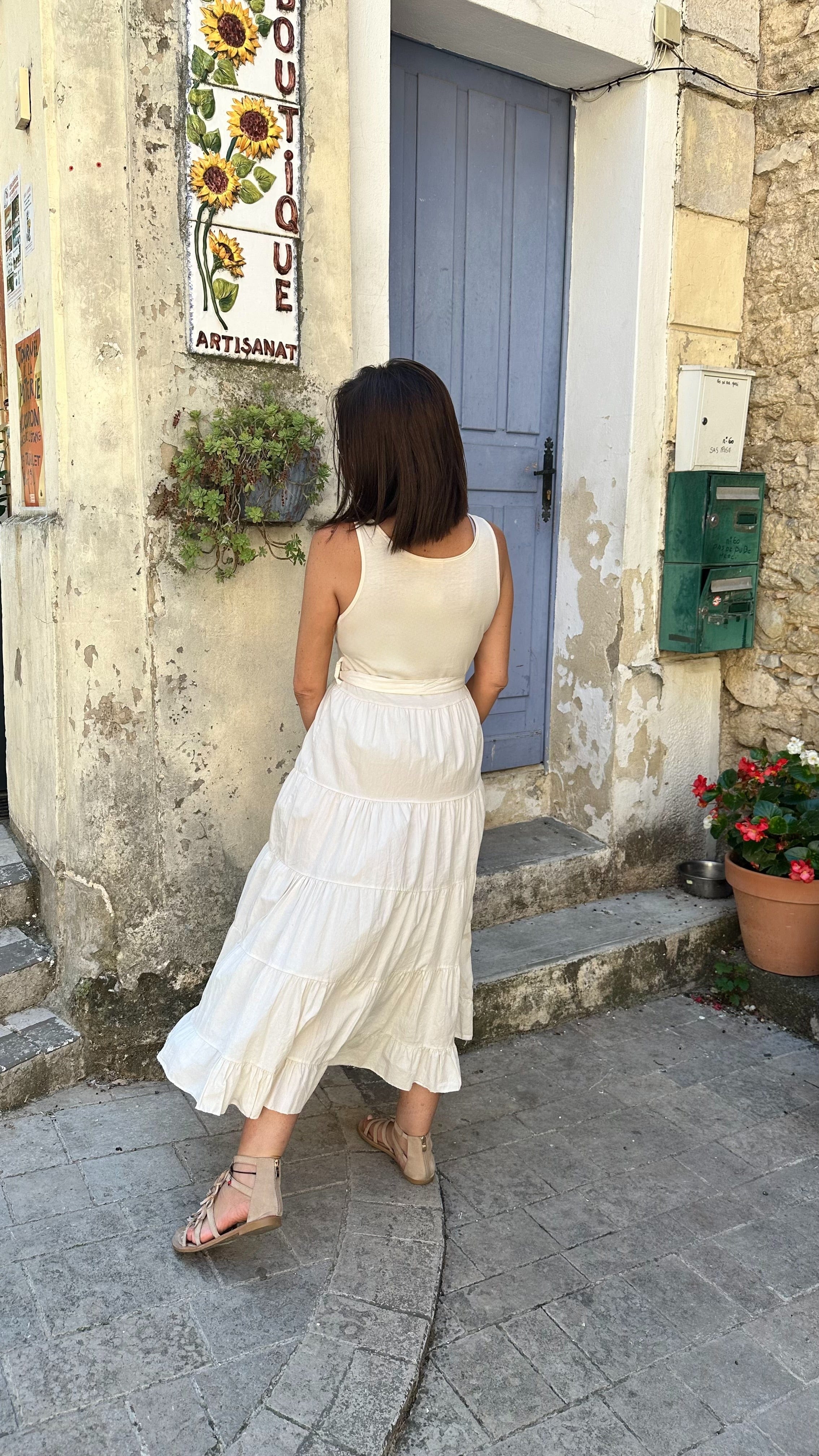 La Boutique 83470 Robe longue Banditas Unique 36 au 42 / Crème Robe CLARA Robe CLARA