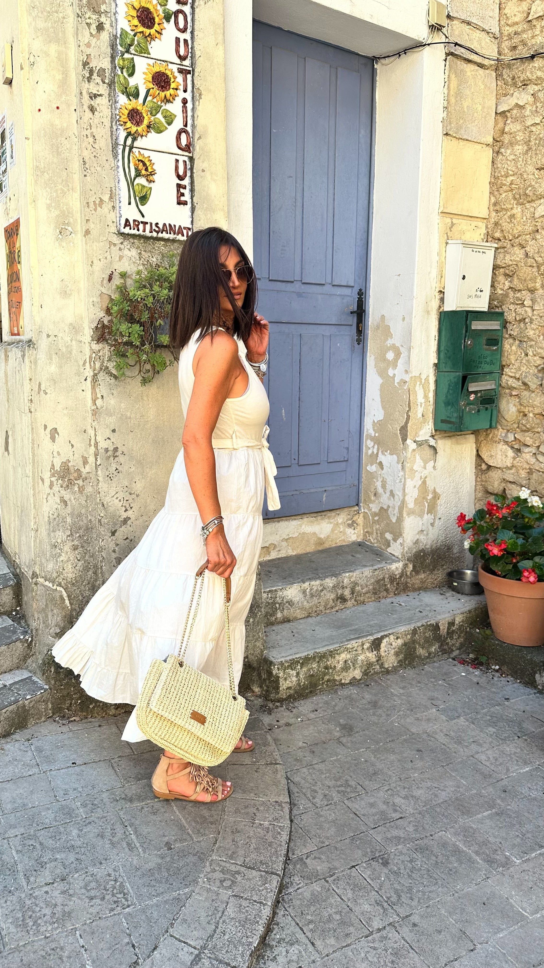 La Boutique 83470 Robe longue Banditas Unique 36 au 42 / Crème Robe CLARA Robe CLARA