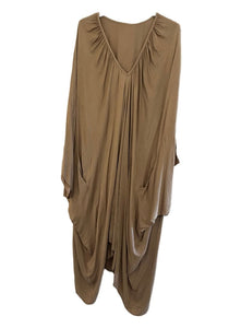 La Boutique 83470 Robe longue grande taille Camel Robe TINA