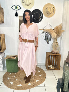 La Boutique 83470 Robe longue TU du 36 au 52 / Rose pale Robe BEA Robe BEA