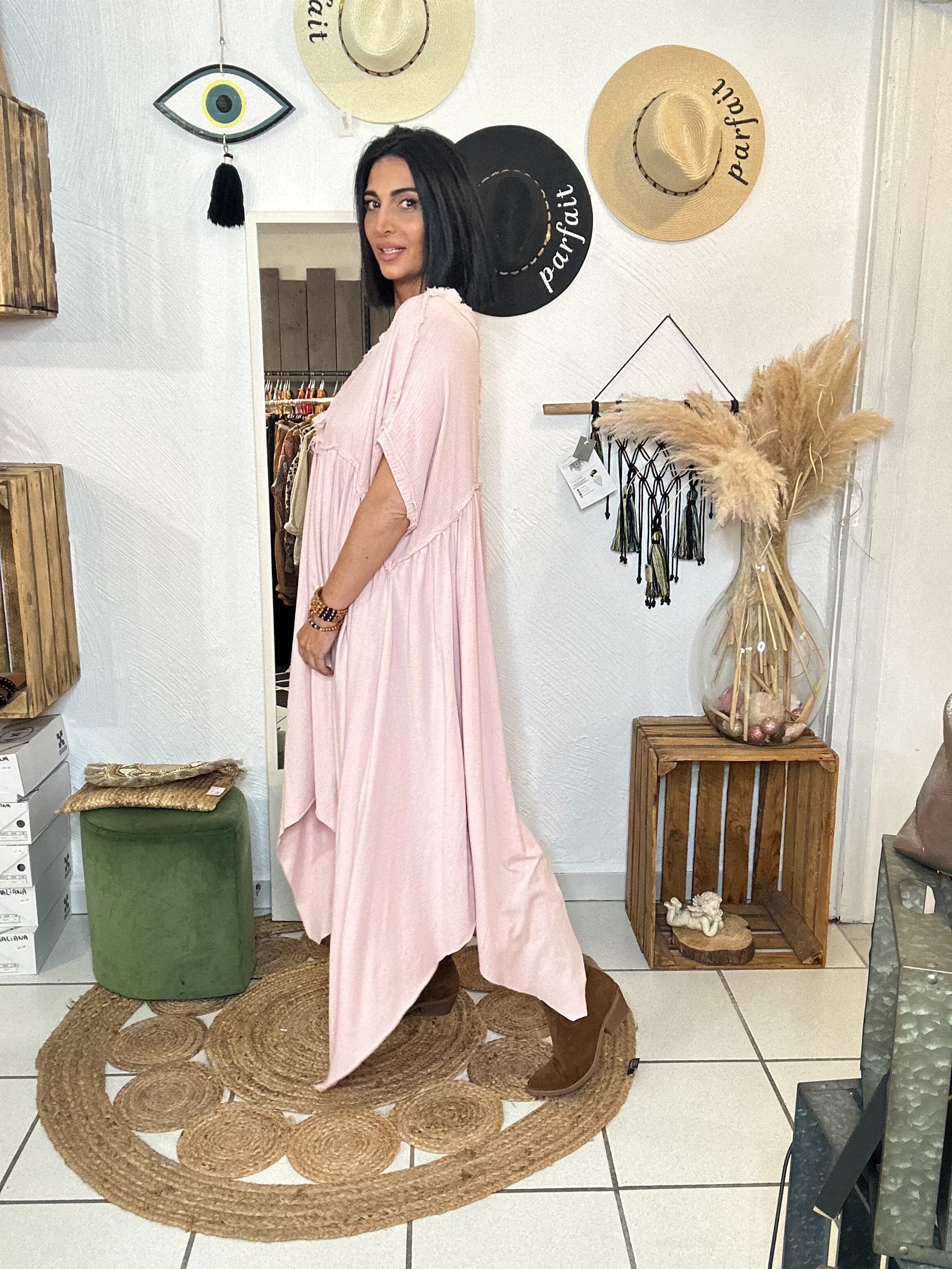 La Boutique 83470 Robe longue TU du 36 au 52 / Rose pale Robe BEA Robe BEA