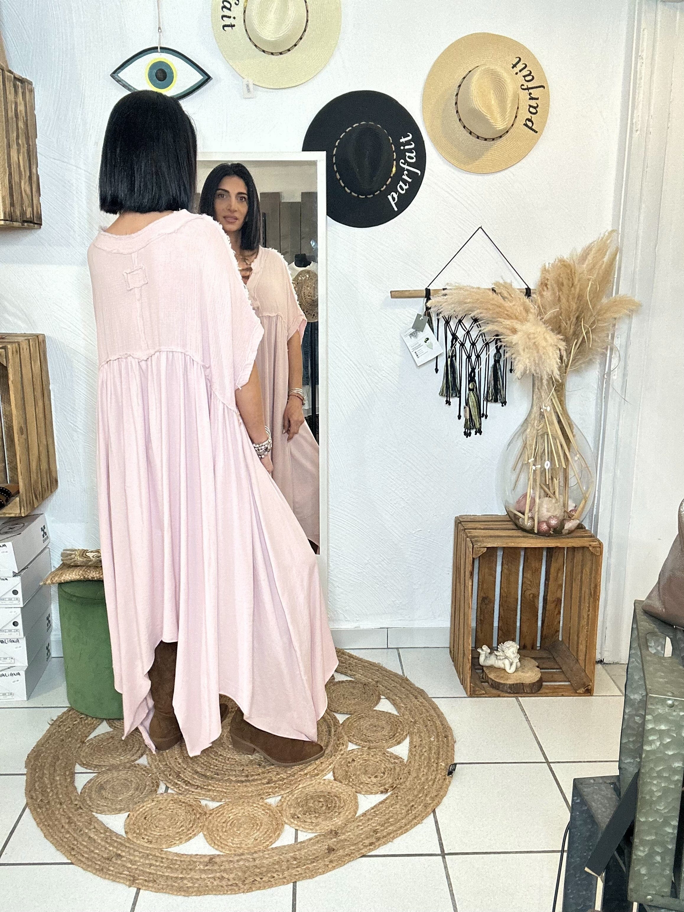 La Boutique 83470 Robe longue TU du 36 au 52 / Rose pale Robe BEA Robe BEA