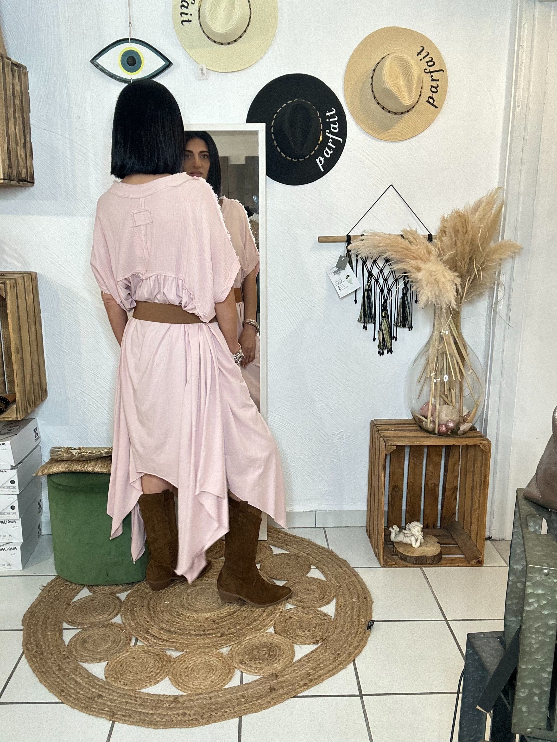 La Boutique 83470 Robe longue TU du 36 au 52 / Rose pale Robe BEA Robe BEA