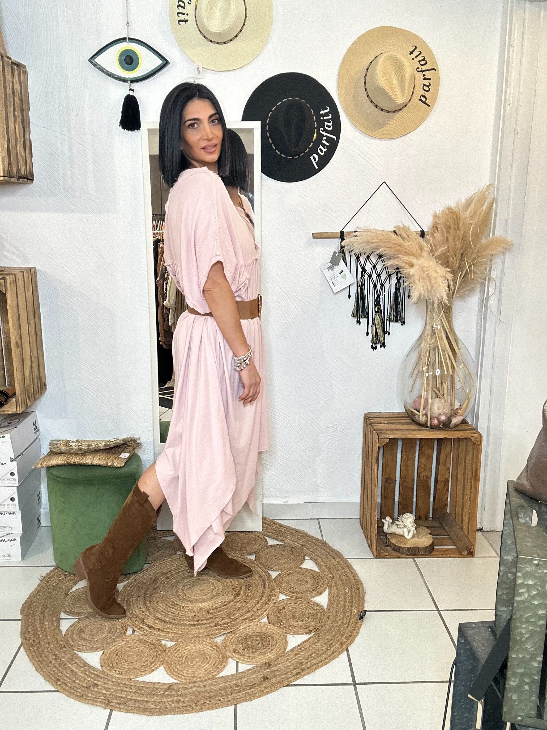 La Boutique 83470 Robe longue TU du 36 au 52 / Rose pale Robe BEA Robe BEA
