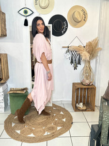 La Boutique 83470 Robe longue TU du 36 au 52 / Rose pale Robe BEA Robe BEA